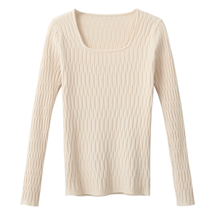Early Autumn 2023 new top slim-fit slimming bottoming shirt Women's inner elegant fashionable round neck long sleeve sweater