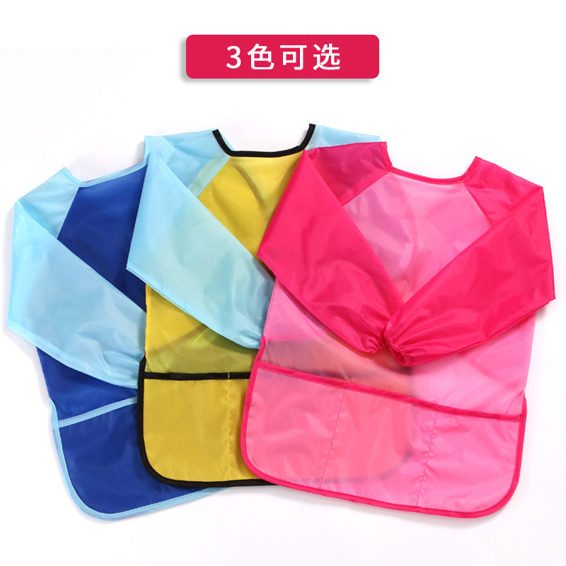 Cross-border Amazon kindergarten long sleeve painting apron waterproof anti-fouling anti-wear overalls art painting accessories wholesale