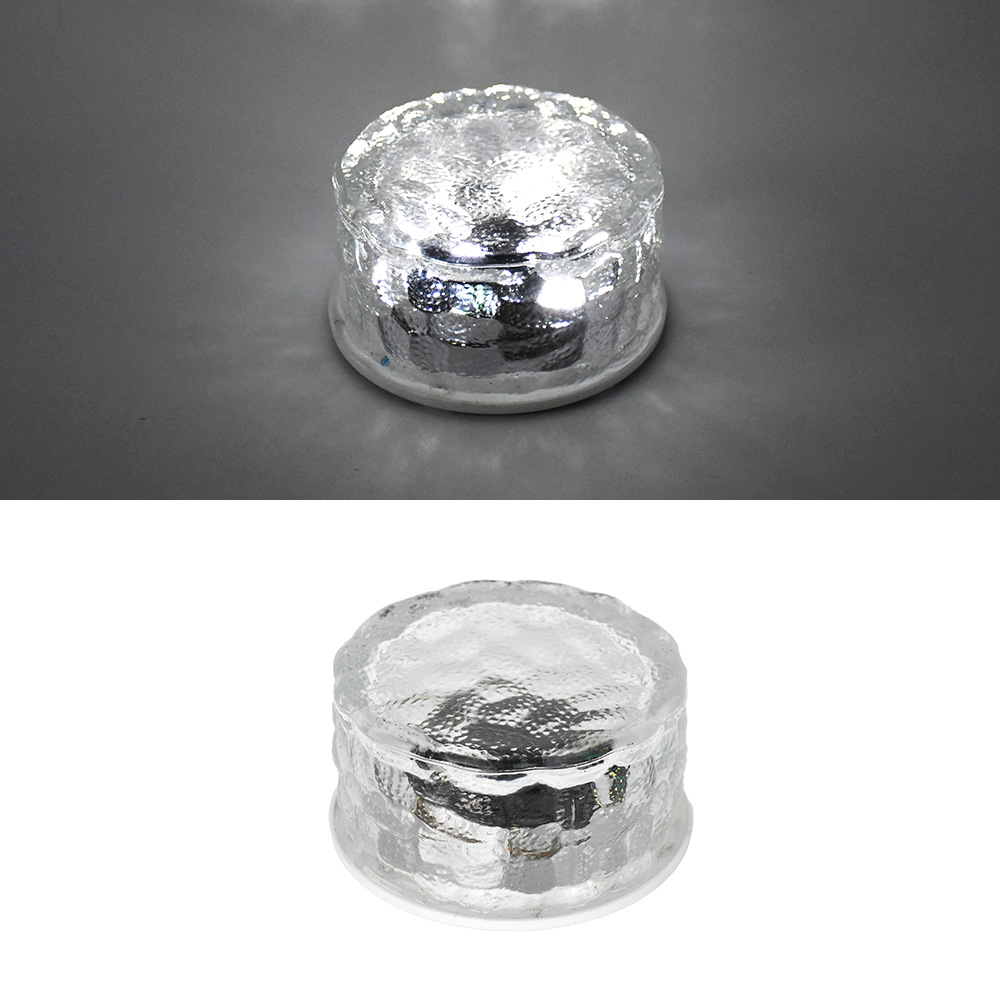 Picture of Cross-Border Solar Round Glass Ice Brick Lamp Garden Underground Lamp Courtyard Outdoor Waterproof Atmosphere Step Decorative Lamp