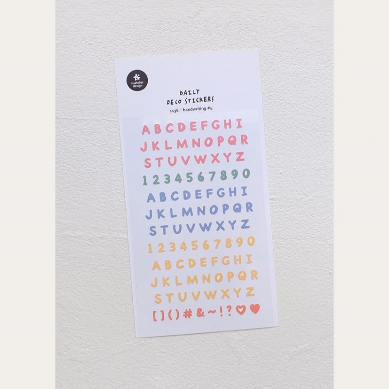 Picture of Cross-border South Korea suatelier color 1136 alphanumeric laser goo goo card mobile phone decorative hand account sticker