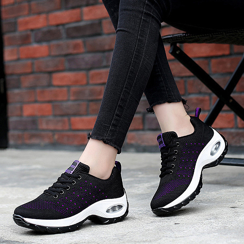 Picture of 2025 New Autum Style Fly-Woven Mesh Breathable Middle-Aged and Elderly Women's Shoes Casual Shoes Trbottomyy Thick-Soled Sports Shoes