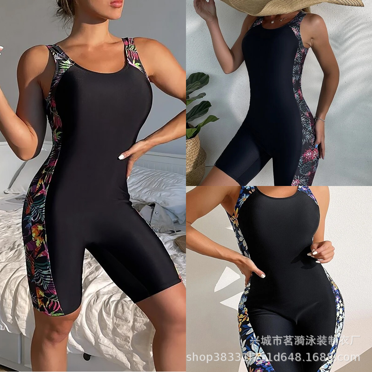 Mingyi New Swimwear European and American Amazon Sexy Fashion Multicolor Printed Leg-fit Diving Suit Women's Swimwear