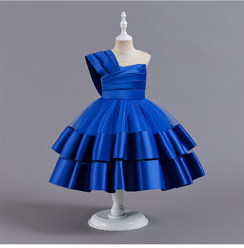 Picture of Girl's Western-style Birthday Princess Dress Poncho Children's High-end Evening Dress Girl's Host Piano Performance Dress