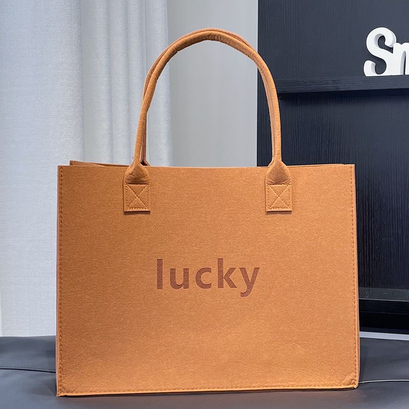 Picture of Felt bag large capacity felt handbag Internet celebrity same style felt tote bag hand gift exclusive logo felt bag