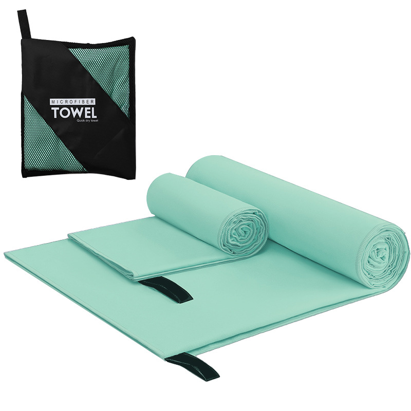 Picture of Quick-Drying Beach Towel Multi-Color Portable Quick-Drying Fitness Sports Towel Outdoor Beach Towel Mesh Bag
