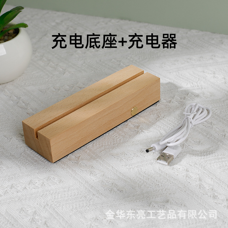 Picture of Hammer glass painting accessories manufacturers wholesale luminous plug-in lamp holder night light desktop table 520 Valentine's Day gifts