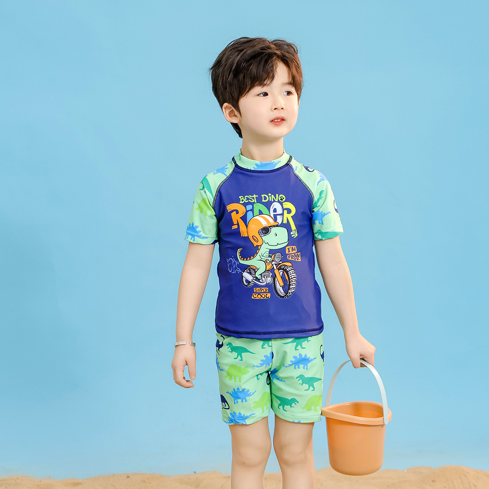 Picture of Quick-drying children's swimwear boys new small children split baby swimwear swimming trunks suit wholesale a generation of hair