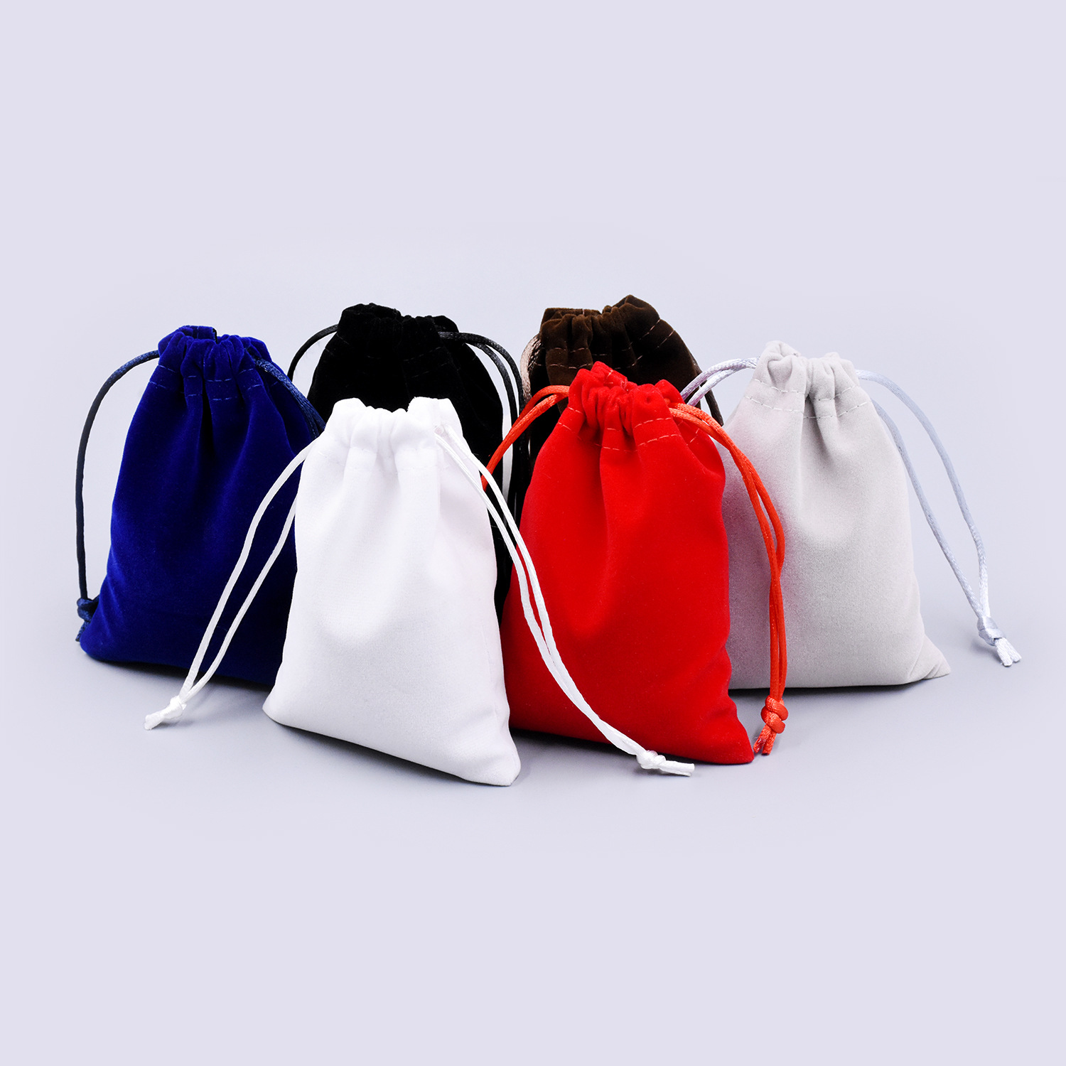 Picture of High-Quality Flocked Cloth Jewelry Bag, Jewelry Drawstring Velvet Bag, Cosmetic Storage Bag