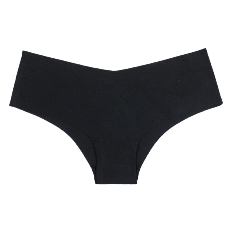 Cross-Border New Style Ice Silk Underwear for Women, Comfortable and Breathable, Low-Rise, Mid-Rise, One-Piece, Solid Color Briefs, Slimming for Young Girls