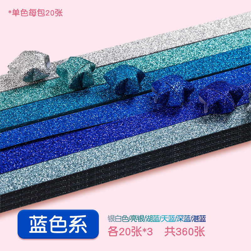 Picture of Star Origami Strips Colorfulful Wishing Five-Star Lucky Star Art Kidsren's Birthday Foldableing Handmade Gifts Summer Vacation Colored Paper