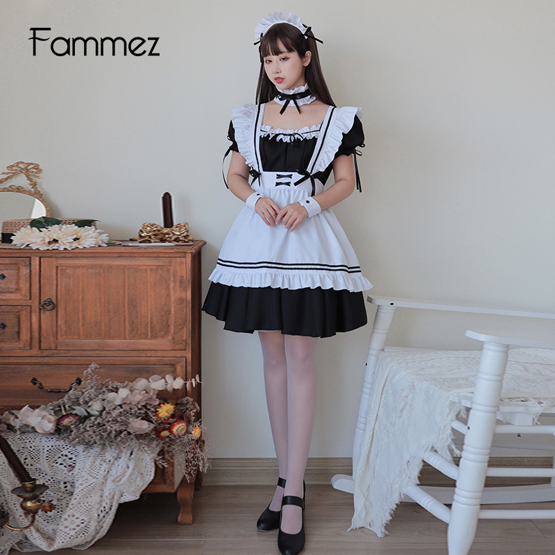Picture of Large Size Maid Dress Soft Girl Dress cos Miracle Warm Cute lolita Maid Uniform Women's Big Brother Dress Set