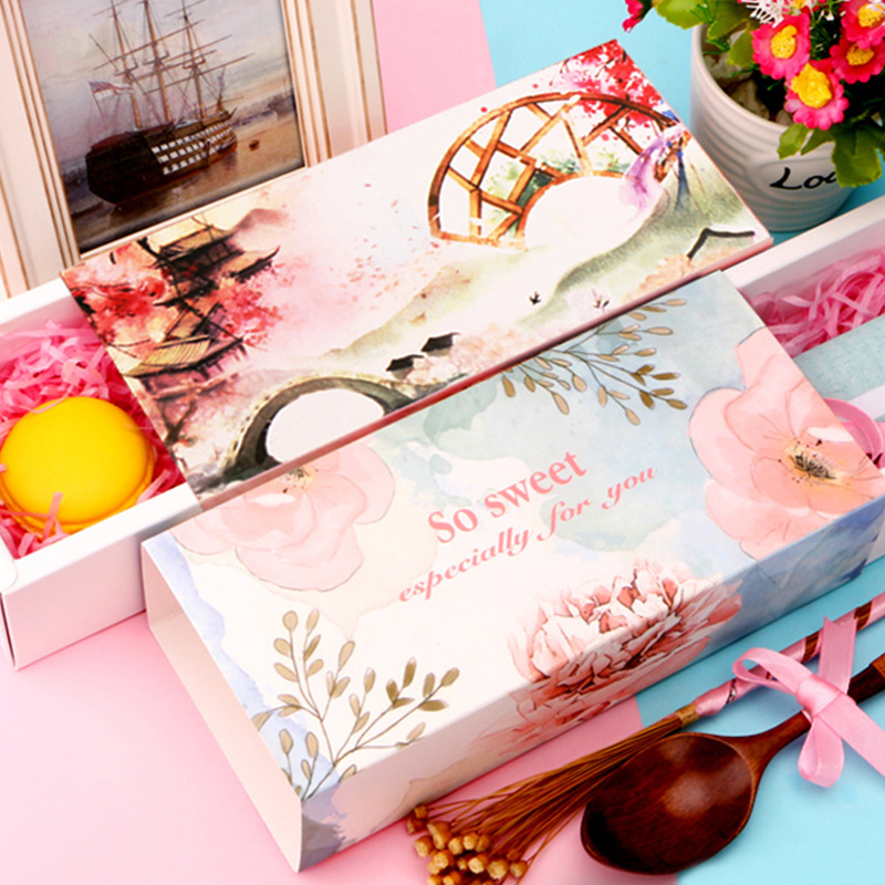 baked goods packaging box snowflake cookie moon cake box macaron biscuit gift nougat souffle
