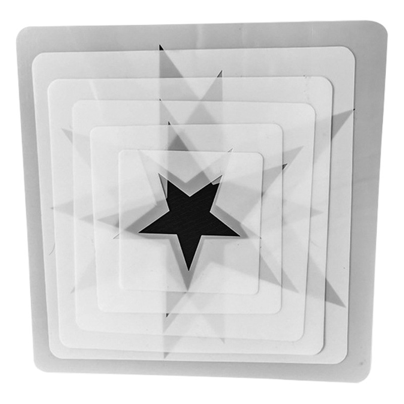 Wholesale supply in stock five-pointed star hollow template cross-border pet children's painting tools hollow template