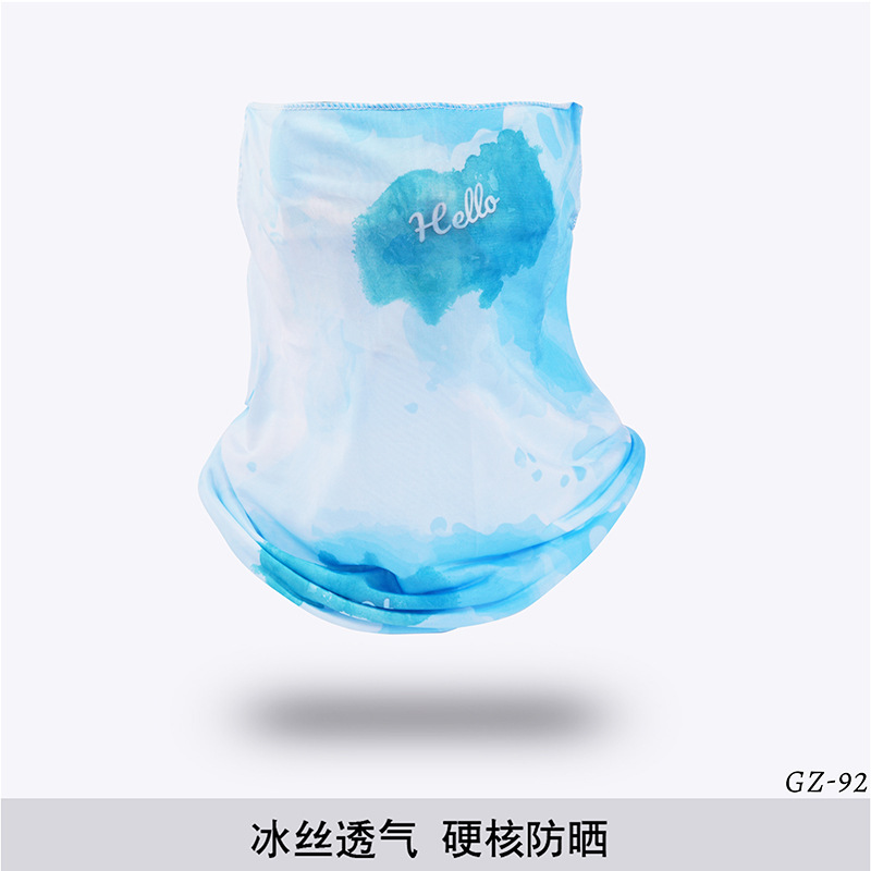 Picture of Outdoor ice silk mask changeable ear scarf men's and women's bicycle riding hood collar sun protection scarf summer