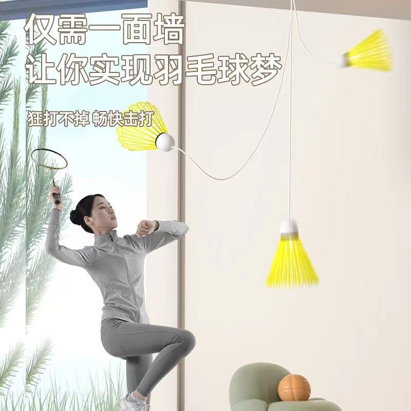 Picture of Badminton Training Device for Solo Practice with String Rebound Equipment for Self-Training at Home, Single-Player Self-Training with Light-Up Feature