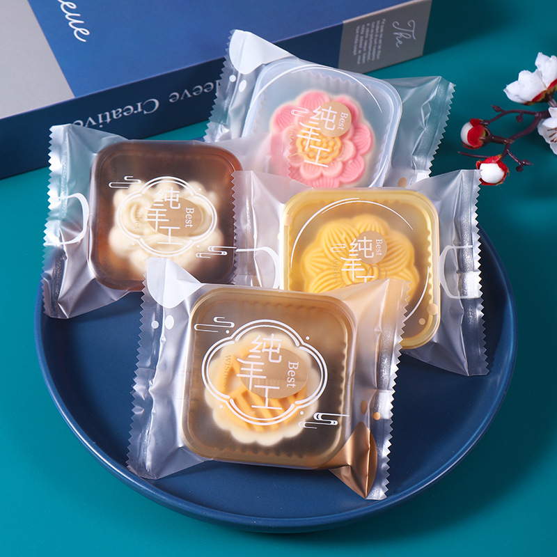 Picture of Spot Wholesale 2025 New Mooncake Packaging Bag 50g 100g Egg Yolk Crisp Mid-Autumn Mooncake Machine-Sealed Packaging Bag