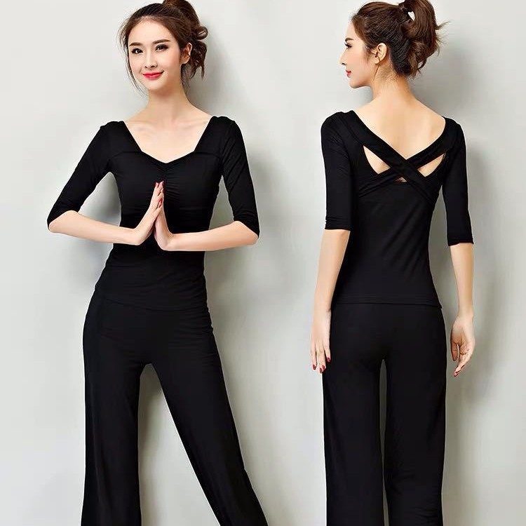 Yoga Outfit Set for Women, Internet Celebrity Style, Professional Sports Aerobics, Beautiful Back, Modal Slimming Dance Modal Breathable