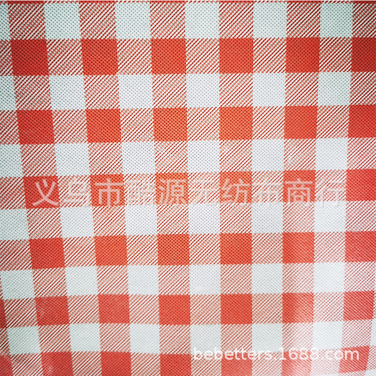 Picture of Pp Non-Woven Fabric Roll Laminated Houndstooth Pe Outdoor Picnic Mat Fabric Waterproof and Moisture-Proof Printed Outdoor Essential