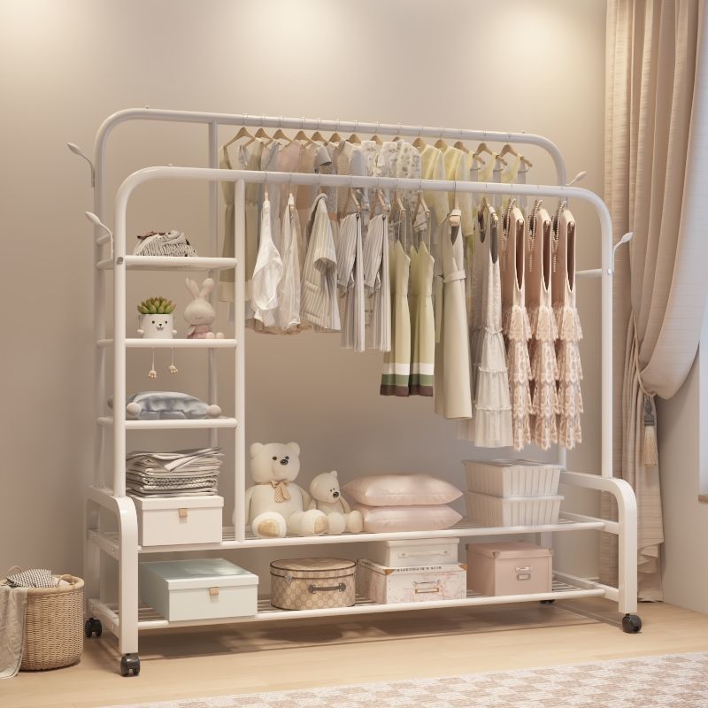 Drying rack floor-to-ceiling balcony drying rod bedroom drying rack simple folding single pole type household cool hanging clothes rack