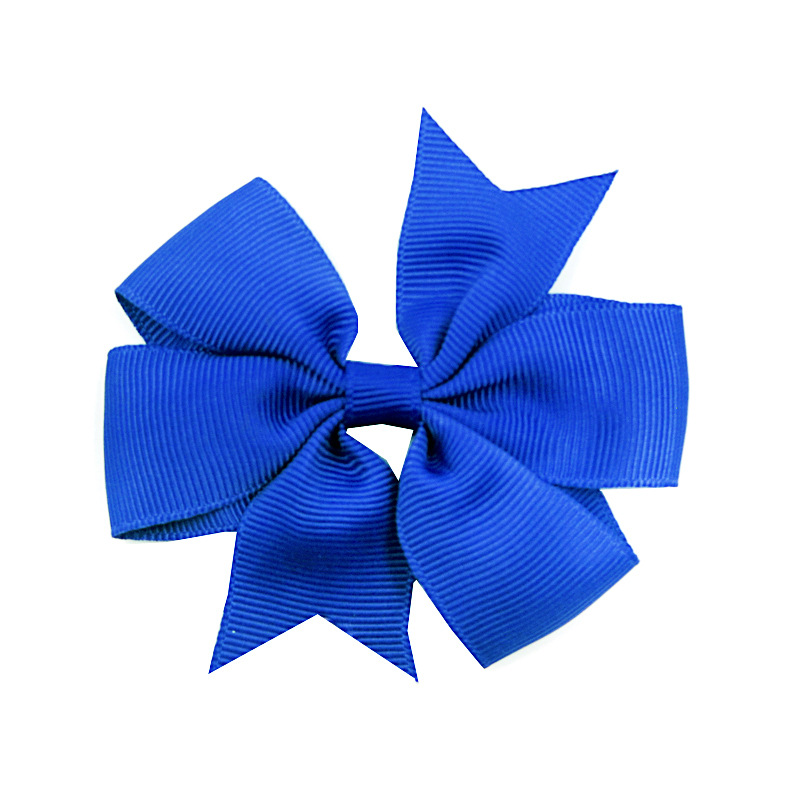 Picture of European and American New Kidsren's Hairpins 8cm Swallowtail Bow Hairpin V-Shaped Ribbed with Bow Hair Accessories Head Flower