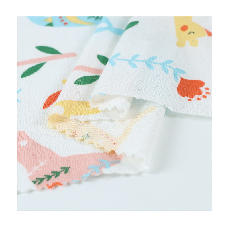 Picture of in stock 135g bamboo fiber jersey jacquard idea printing 70 bamboo 30 cotton summer cool knitted single-sided jersey