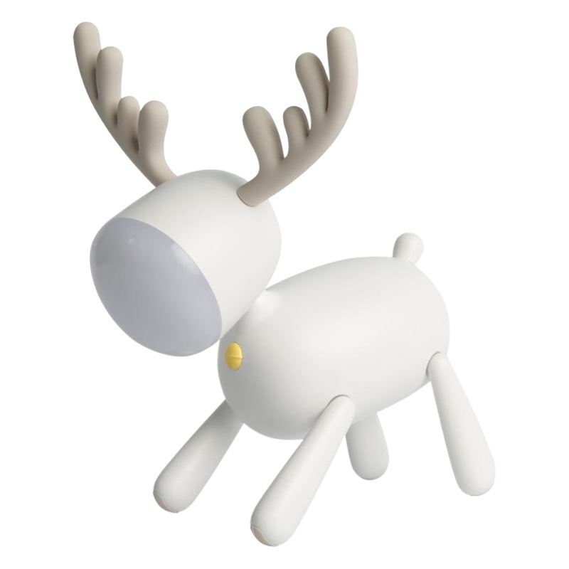 Creative deer night light cartoon gift student bedroom sleeping lamp usb rechargeable led children's eye protection bedside lamp