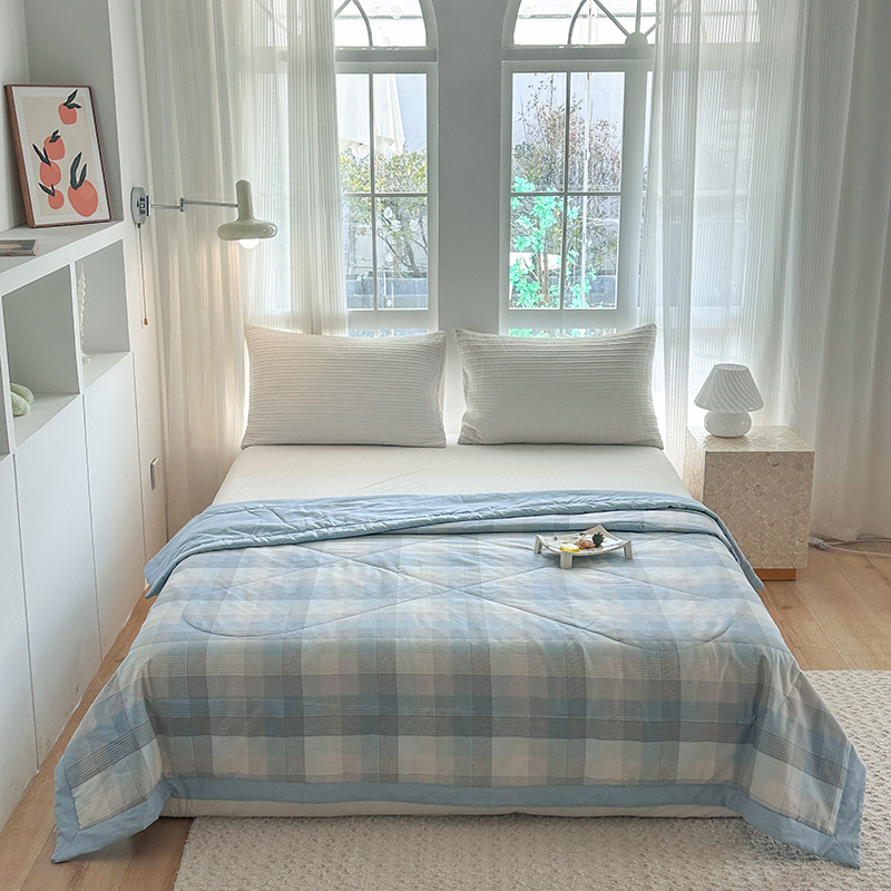 Picture of Class A double-sided cotton summer quilt air conditioning quilt 100 cotton summer quilt single-pair machine washable summer thin quilt wholesale