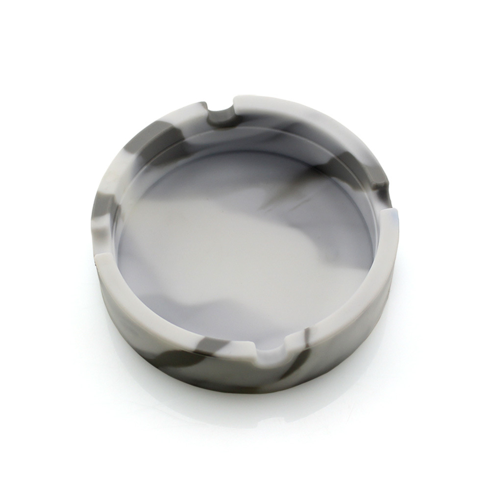 Picture of New silicone round ashtray camouflage mixed color psychedelic ashtray ashtray ashtray Cup printing logo ashtray