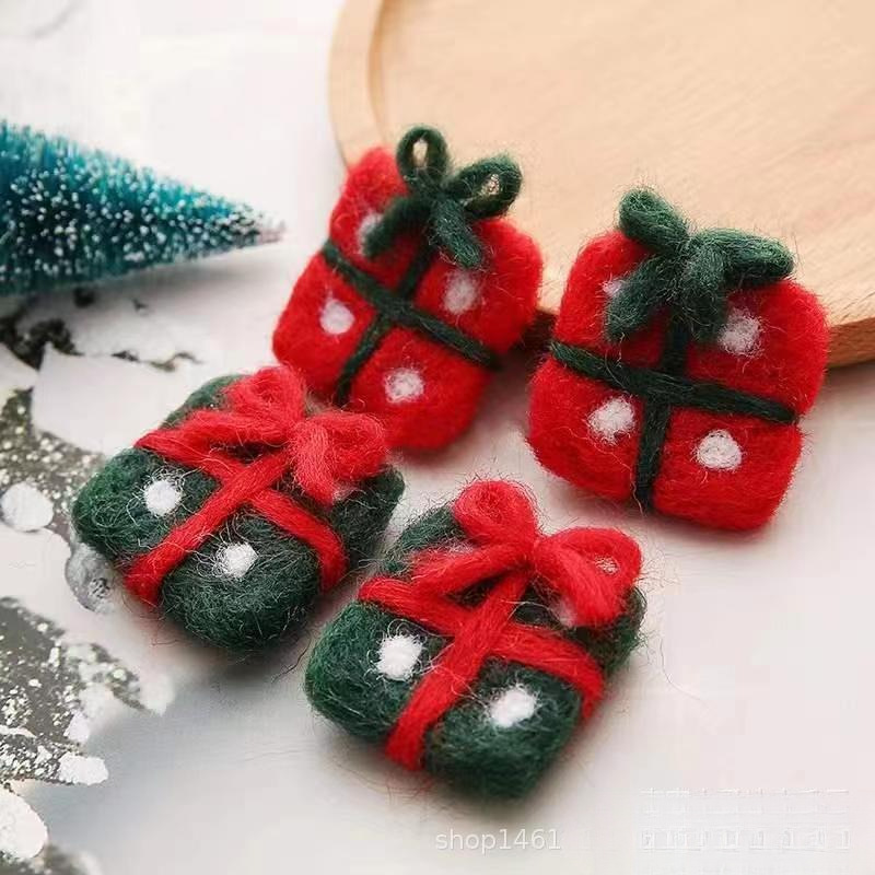 in stock wool felt diy poking music hair accessories brooch wreath accessories finished gift box Christmas tree decorations