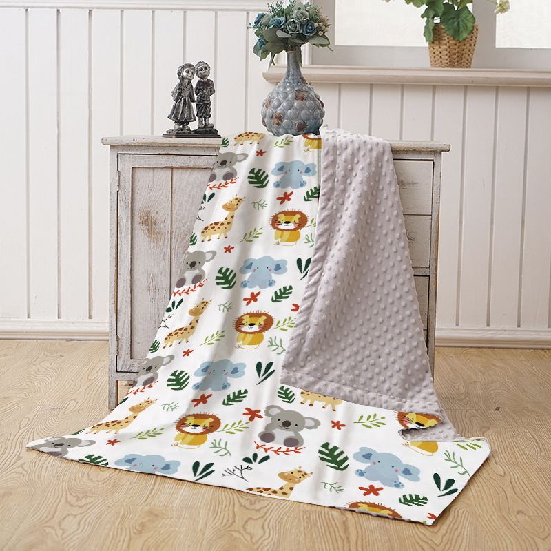Picture of Baby Blanket Autumn and Winter Baby Blanket Coral Fleece Air-conditioning Blanket Bean Blanket Swaddling Children's Blanket Blanket