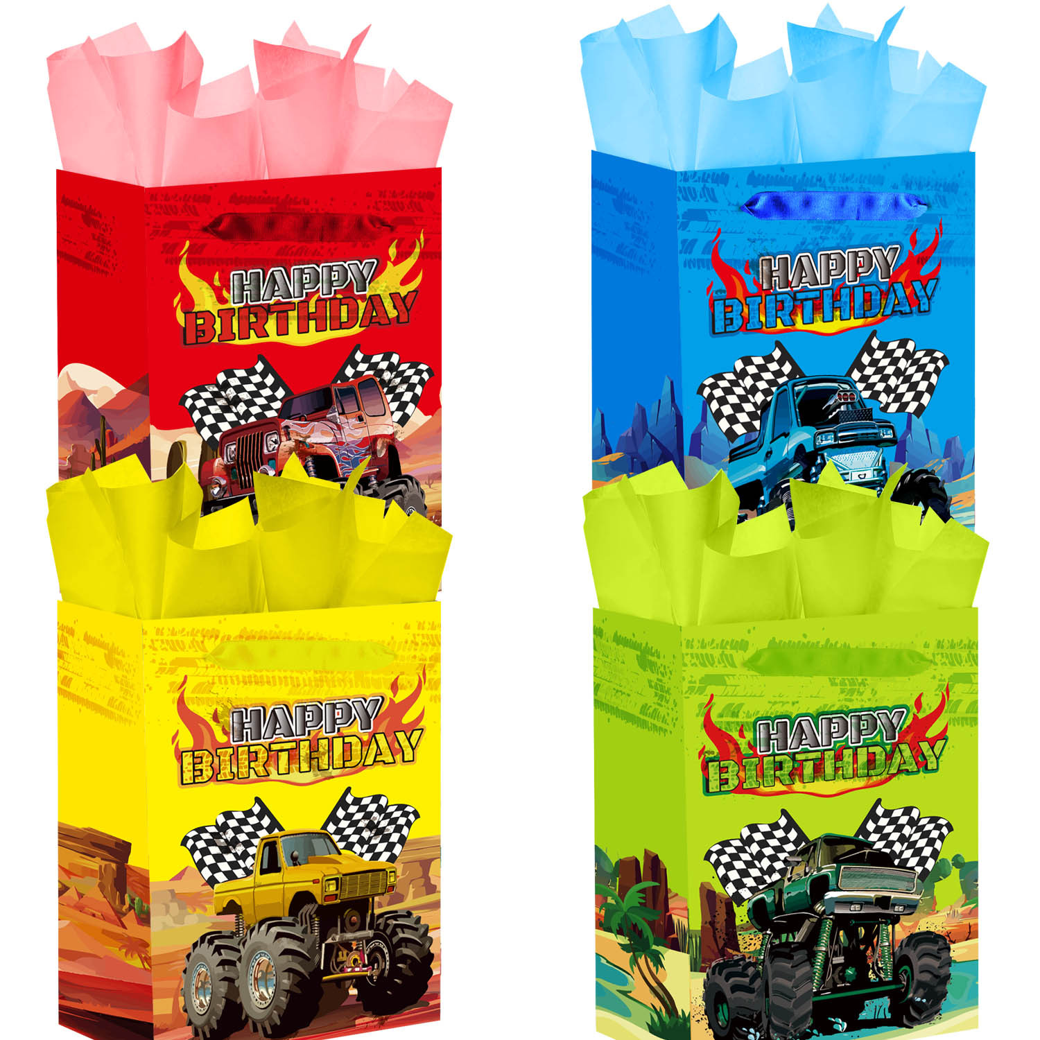 Amazon Square Racing Theme Kraft Paper Bag White Card Gift Bag Clothing Jewelry Shopping Mall Portable Paper Bag