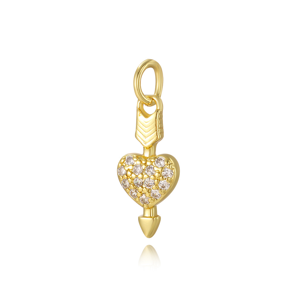Picture of Exquisite and Small Irregular Convex Love Pendant Gloss Peach Heart Pendant DIY Bracelet Necklace Accessories