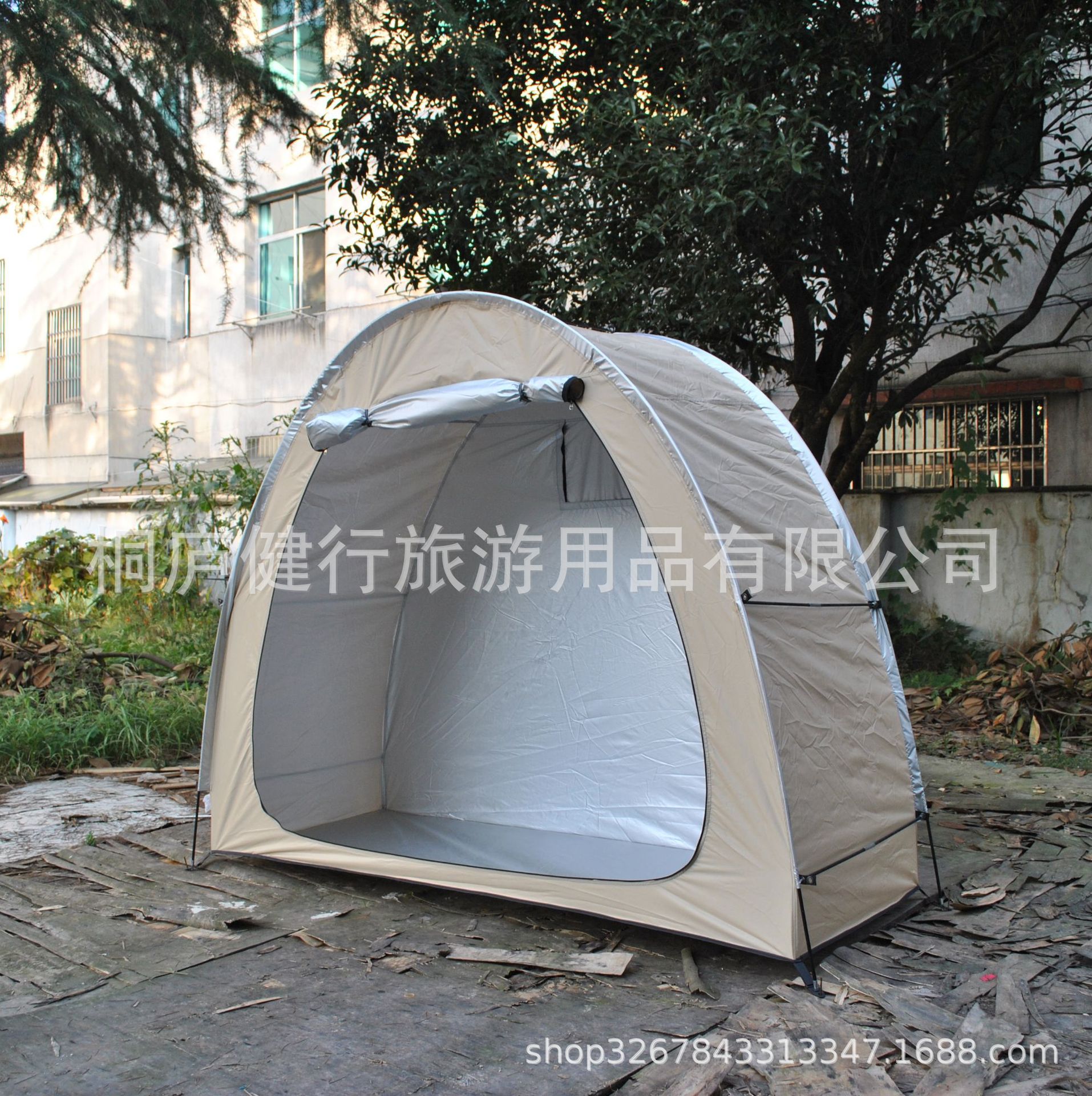 Picture of 50 foreign trade export printed logo, outdoor cycling tent, storage room tent single car shed tent