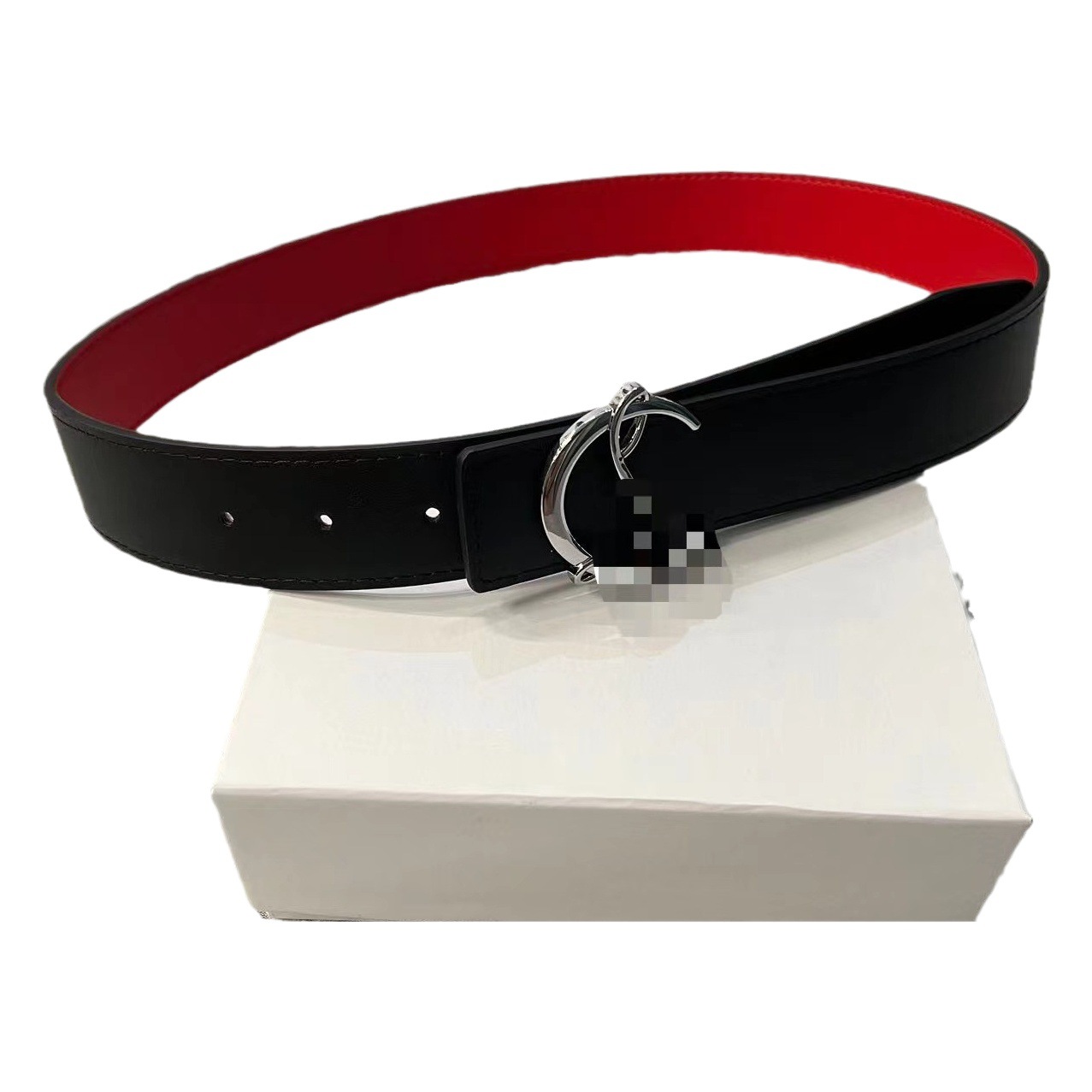 Men's and Women's Wide Leather Belts with a Simple Smooth Buckle, Unique and Niche European and American Style, Cross-Border European and American Fashion