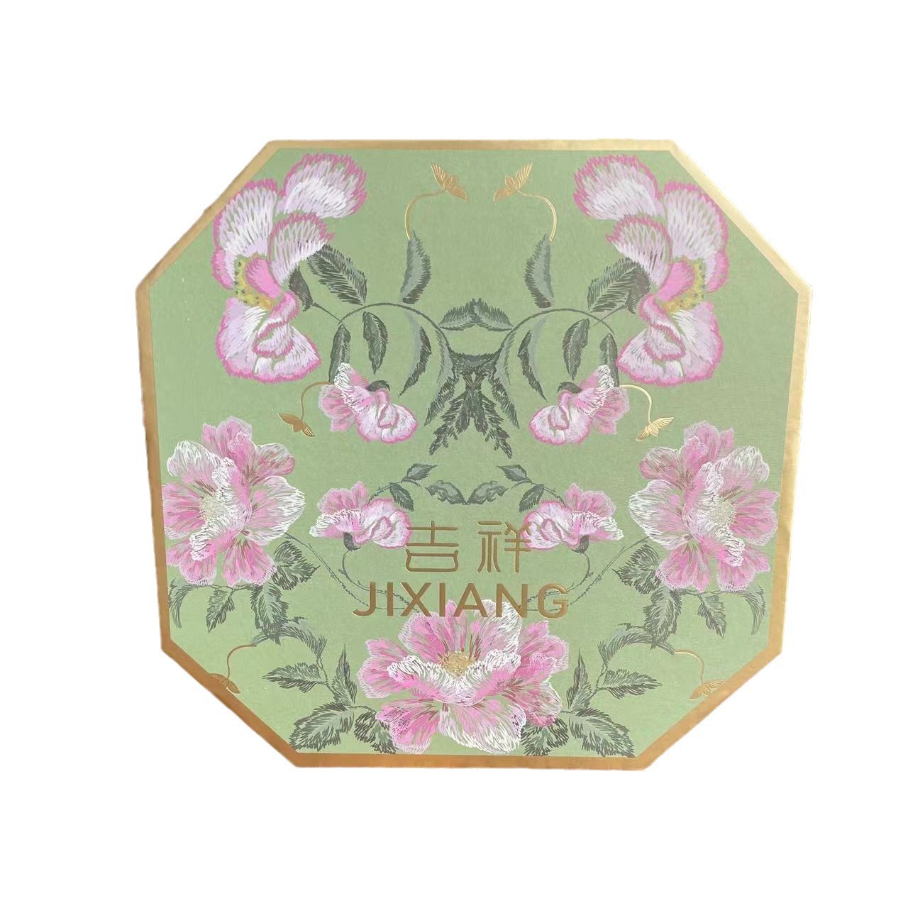Picture of High-End Dragon Year New Model New Year's Eve Flower Premium Octagonal Box Fortune Bucket Housewarming Gift Chinese Style Embroidered Gift Box with Flowers
