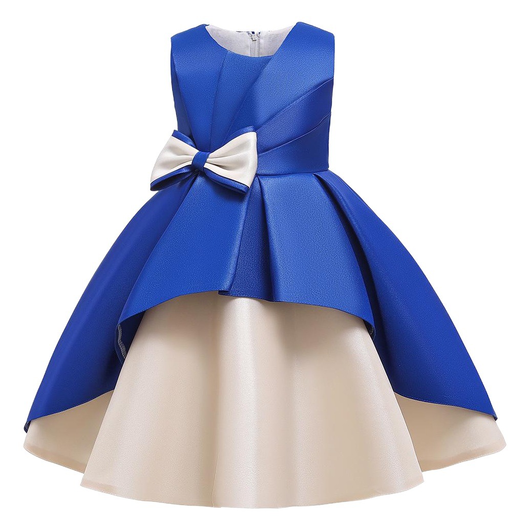 European and American Cross-Border New Children's Clothing Dress Bow Forged Cloth Dress Sleeveless Children's Dress Princess Dress Tutu Yarn