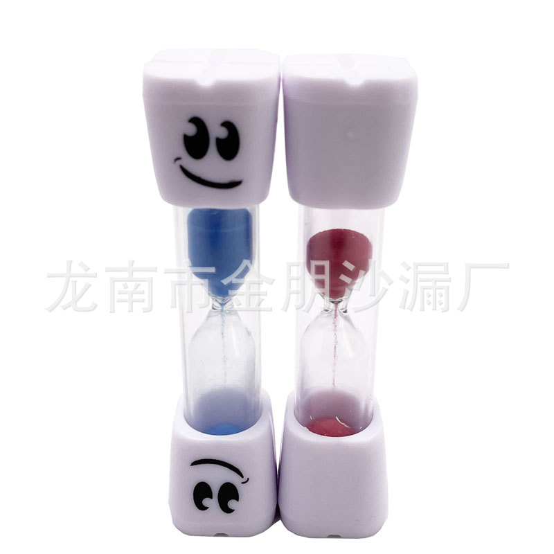 Picture of Creative Big Eye 2/3 minutes timing hourglass children cartoon smiley face brushing hourglass drop-resistant cute decoration gift