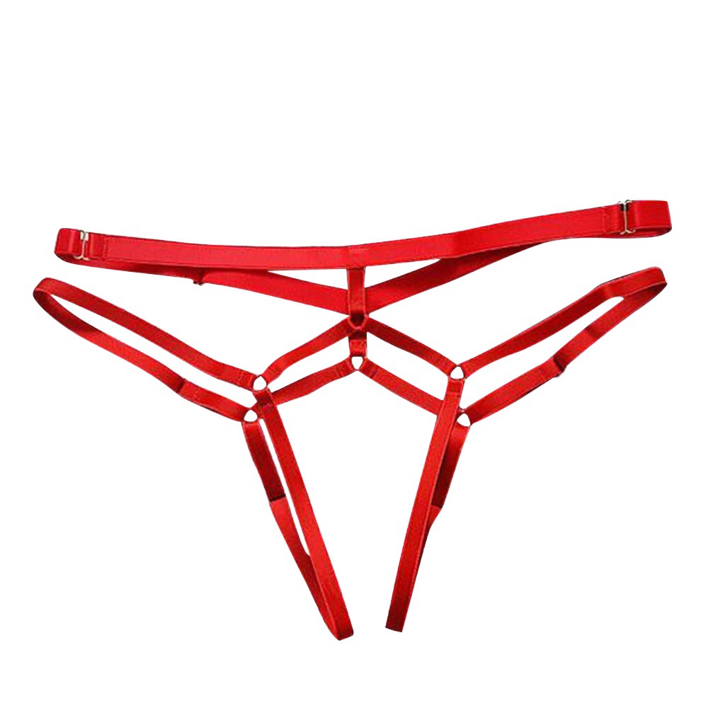 Cross-Border Sales of European and American Export Open-Fit Underwear for Women, Transparent Beautiful Butt Lace-Up T-String Pants, Large Size, Sexy for Fat Girls