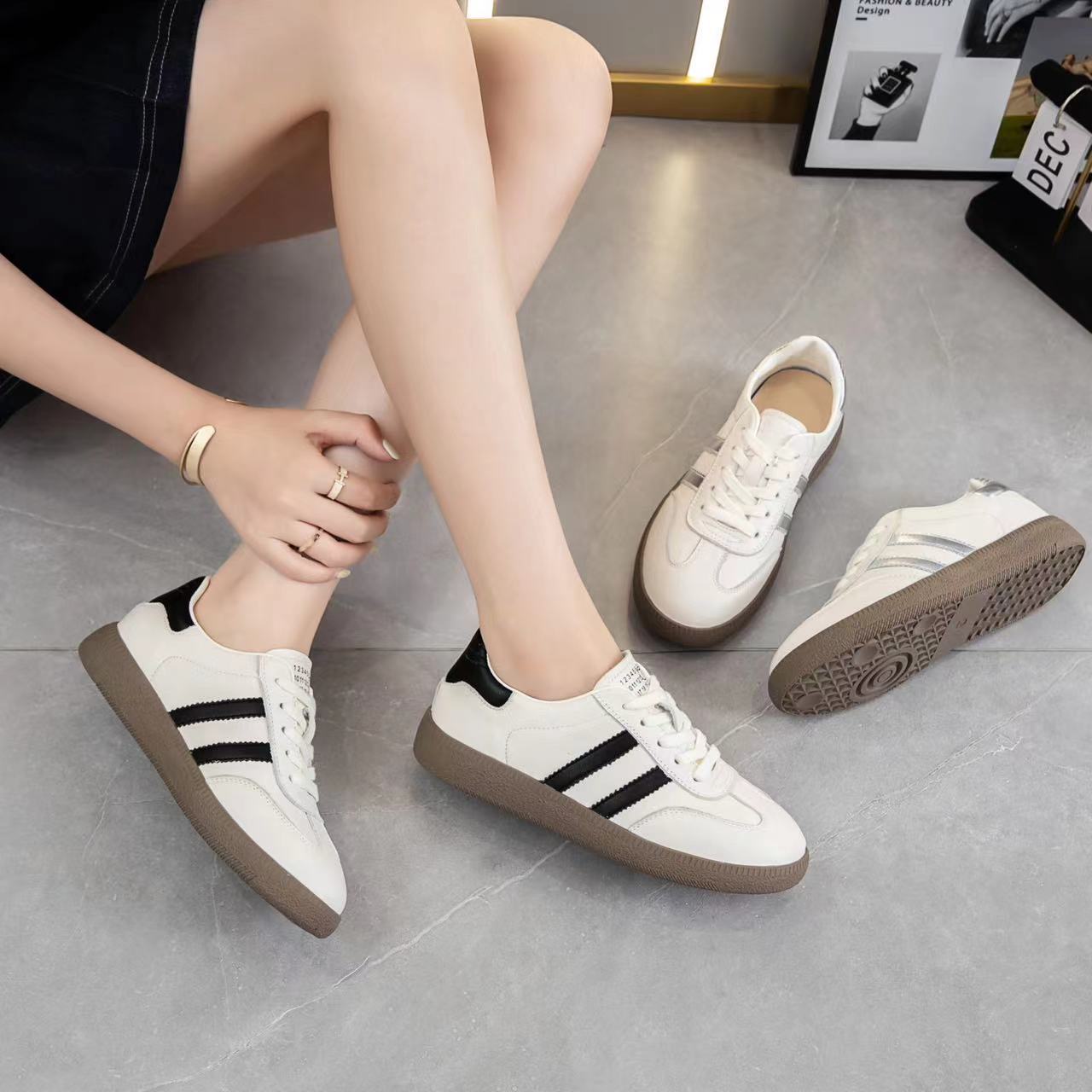 Classic first-layer cowhide white shoes for women 2024 summer and autumn new soft-soled Forrest Gump shoes for students casual sneaker