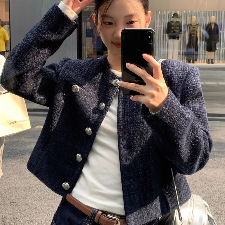 Picture of Chanel Style Coat Short 2024 Long Sleeve Retro Autumn and Winter Elegant High-grade Round Neck New French Top