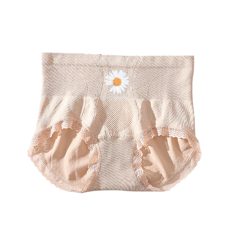 Picture of Foreign trade mid-waist tummy panties female sexy girl Daisy panties wet hip seamless briefs