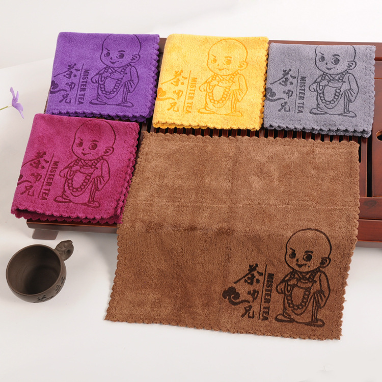 Picture of Tea Towel Thickened Absorbent Tea Towel Tea Table Rag Small Square Towel Kung Fu Tea Mat Pot Towel Independent Packaging Fixed Logo