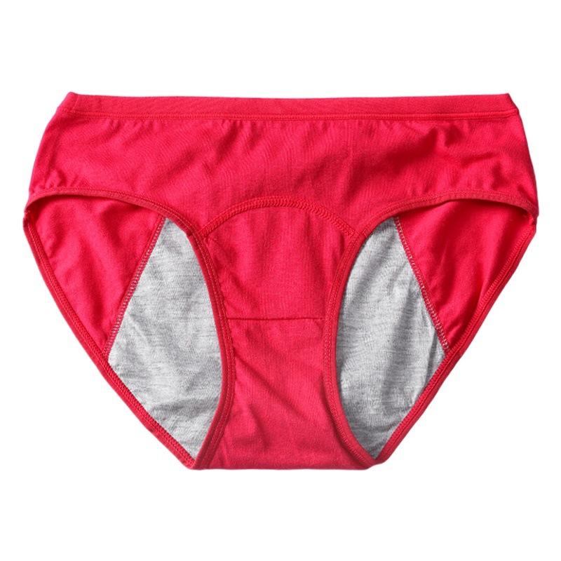 Physiological Underwear Women's Widened Extra Leak-proof Special Underwear for Menstrual Period Low Waist Solid Color Menstrual Underwear 9057