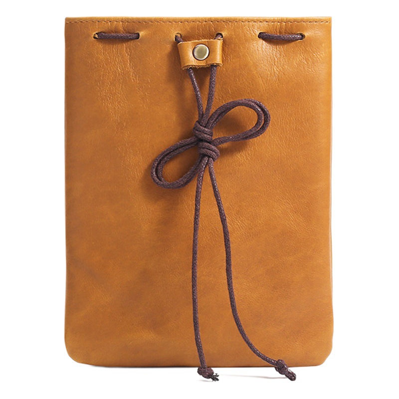 Top Layer Cowhide Coin Purse Vintage Gift Giving Auspicious Bags Cowhide Small Gift Storage Bag Creative Bundle Pocket for Men and Women