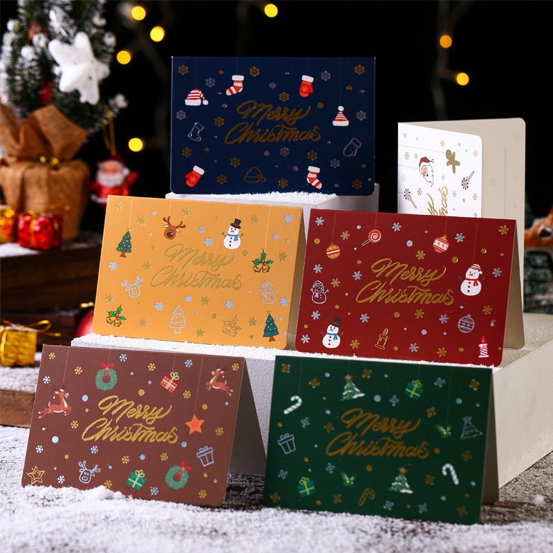 Picture of Spot Direct Sales New Christmas Greeting Card Thanksgiving Gift Card Christmas Card Blessing Message Card Wholesale Can Be Customized