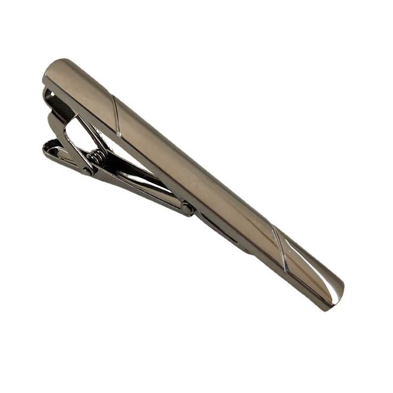Picture of Summer set red clip color tie clip metal simple men's silver accessories tie clip business