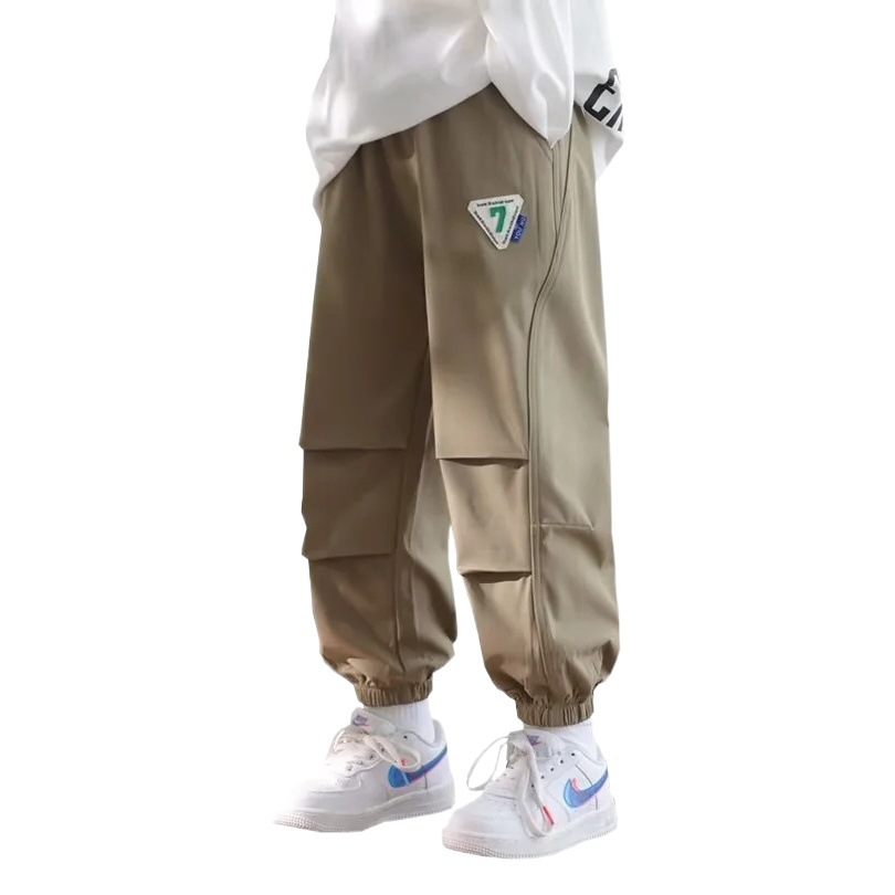 Boys' Summer Quick-drying Sports Pants Summer 2023 New Ice Silk Pants Children's Summer Anti-mosquito Trendy Pants