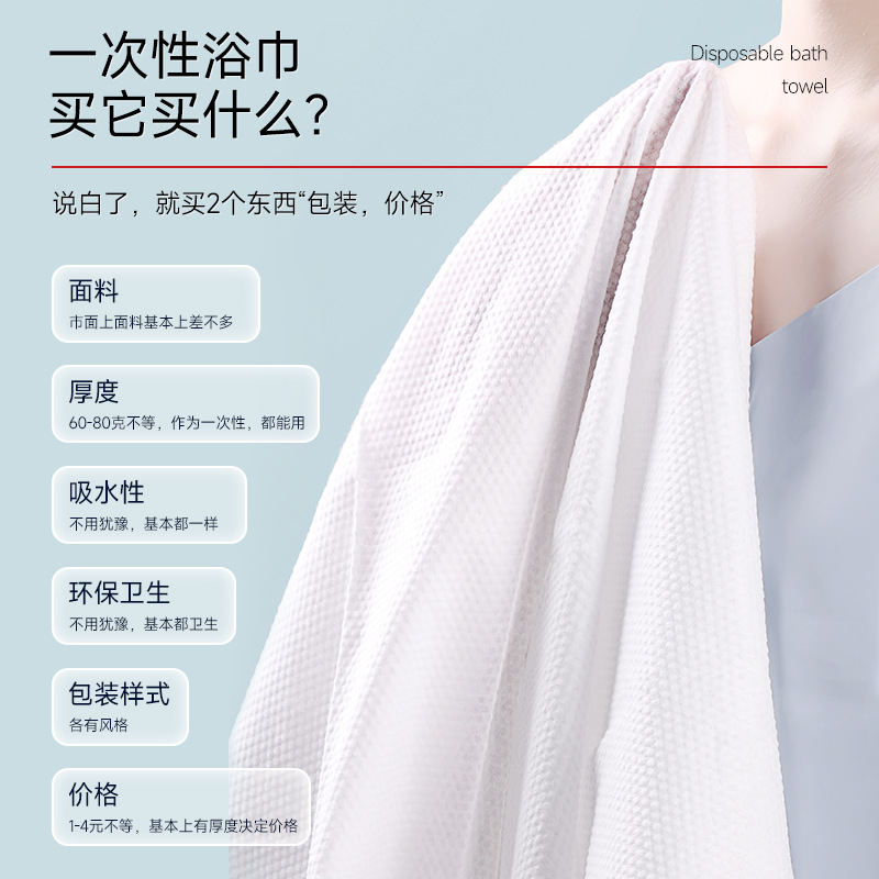 Picture of Disposable Bath Towels Individually Packaged Travel Hotel Supplies Enlarged and Thickened Beauty Salon Towel Set Wholesale