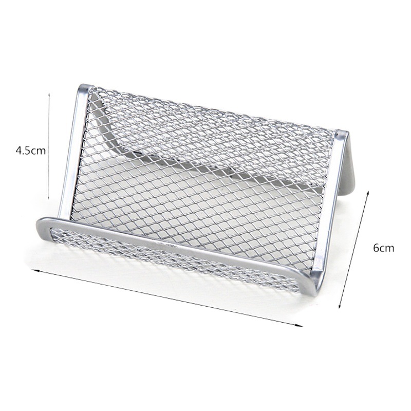 Picture of Desktop office supplies barbed wire mesh business card holder, household goods anti-rust business card holder business card case mobile phone holder
