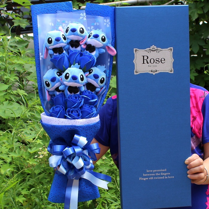 Picture of Stitch Bouquet Stitch Star Baby Cartoon Bouquet Gift Box Birthday Graduation Valentine's Day Gift